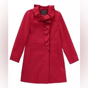S Rothschild and Co Big Girls Ruffle Front Dress Coat Size XL
